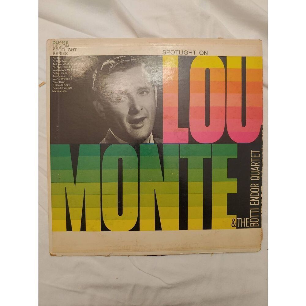 Lou Monte Design Spotlight Series DLP149 12" LP Vinyl Album 1962